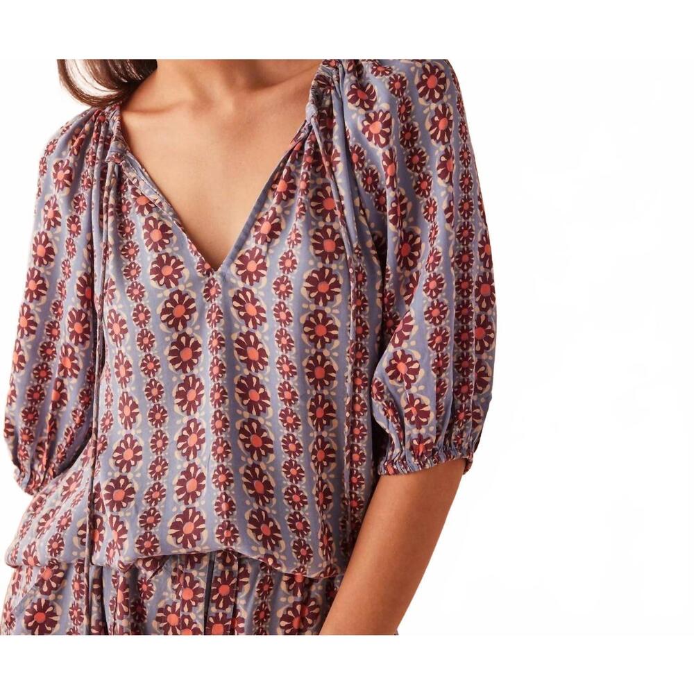 NEW OMIKA isla blouse in omari hibiscus - Picture 4 of 4